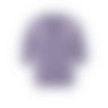 Pull doux avec cou en V et manches à moitié longues | Lavender Purple Melange