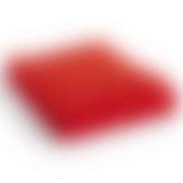 Serviette de bain mono rouge de 70 x 140 cm Red mono