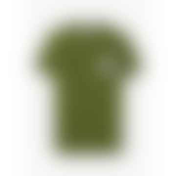 Mens Active Club Check Pocket Camiseta en verde