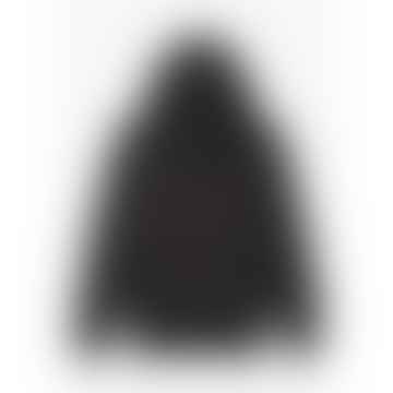 Capucha de logotipo de vellón diagonal de algodón para hombres en negro