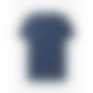 Camiseta orgánica clásica para hombre en azul de gasolina