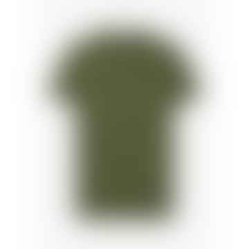 T-shirt de logo pour hommes en vert / blanc militaire