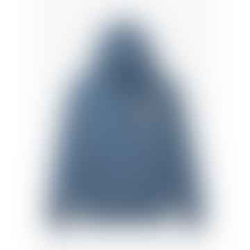 Herren-Kapuzenpullover mit Mountain-Rückenprint in Blue Horizon