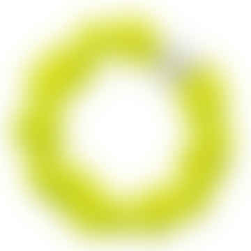 Silver Heart Silk Scrunchie - Neon Yellow