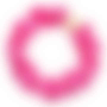 Gold Herzseide Scrunchie - Bubblegum Pink