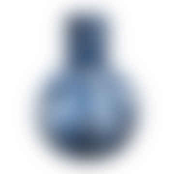 Small Blue Glass Tortoiseshell Ball Vase 