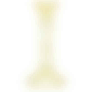 Medium Pastel Yellow Glass Candlestick