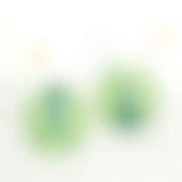 13301356 Medium vaso a bolle in verde/blu