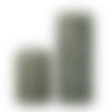 Waldgrün 10x15 cm Statement rustikale Säule Kerze
