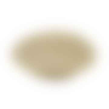 Cesto di iuta in perle bianco/naturale (28 cm)