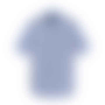 Camisa de control de lino en azul claro