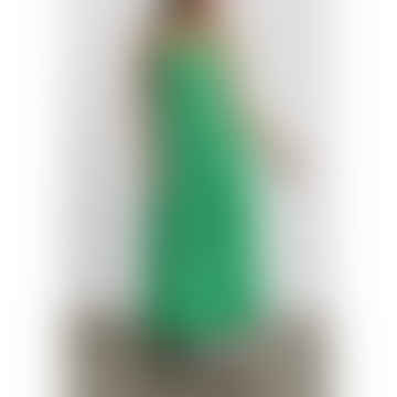 Grüne Keira Shirred Midi Kleid