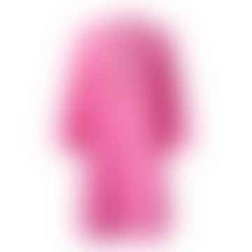 Vestido de manga ancha embellecida en V cuello Tamaño: 8, col: rosa