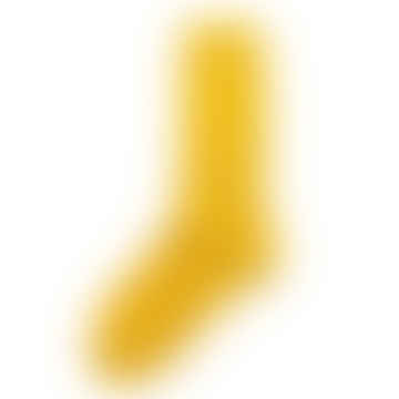 Calcetines de longitud de algodón media en amarillo