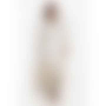 Piume greeci di piume di kori arcaico con allacciato lungo abito caftano col: dimensioni oro bianche m