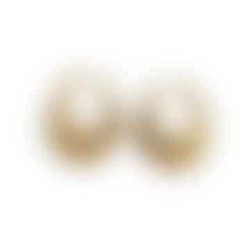 - Misshapen Wire Hoop Earrings - 18k Gold Plate