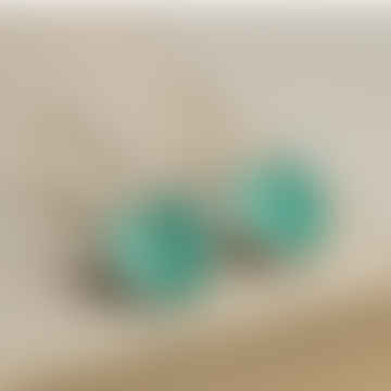 Boucles d'oreilles trèfles folie marine turquoise