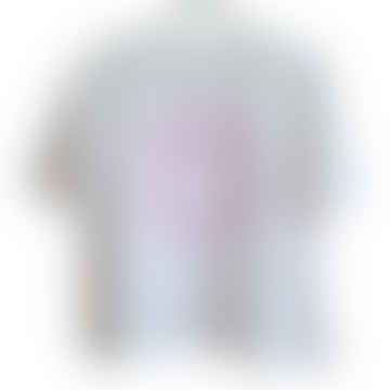 Camiseta blanca con smiley metálico rosa: algodón 100% orgánico