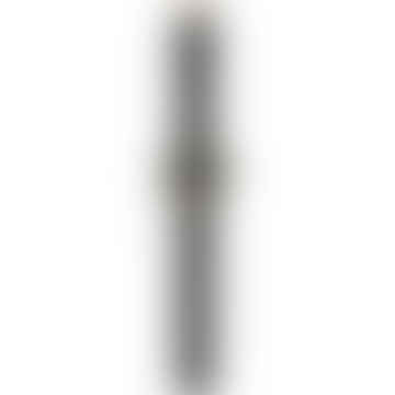 Orologio tubo | Custodia nera in ottone T40 con cinturino in pelle nera