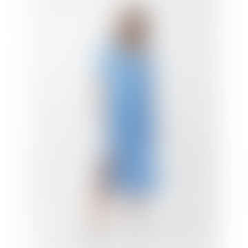 Bernice Elitan Button attraverso Dress-Blue Mist-71Wfw