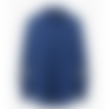 Französische Verbindung Rhodes bestickt Long Sleeve Popover Hemd Mitternacht blau