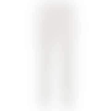 Chino básico con pierna recta, bolsillos laterales y moscas con cremallera - Off White