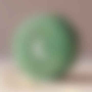 Caso de joyería redonda bordada de sol y luna en verde