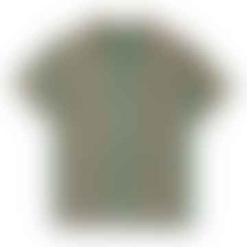 Kantha Short Sleeve Shirt - Floral Green