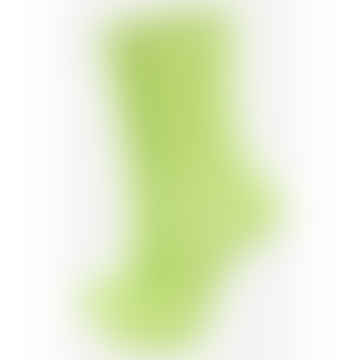 Womens Glitter Ankle Socks Scalloped Cuff In Lime Green: Uk 3-7 | Eu 36-40 | Us 5-9