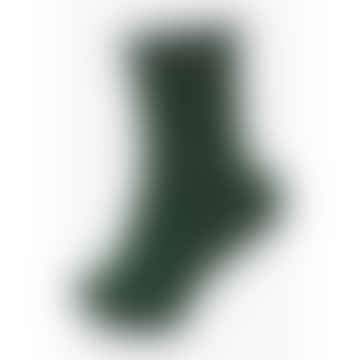 Black Bright Green Glitter Socks With Scalloped Cuff