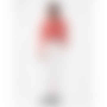 Alessandra Hallie Crinkle Bluse-Cayenne Red/White-72xba