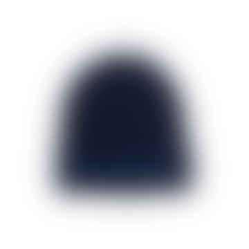 Navy Blue Logo Embroidered Cashmere Beanie