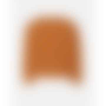Luisa Cerano Thick Hem Soft V Neck Jumper Col: 650 Burnt Orange, Size: