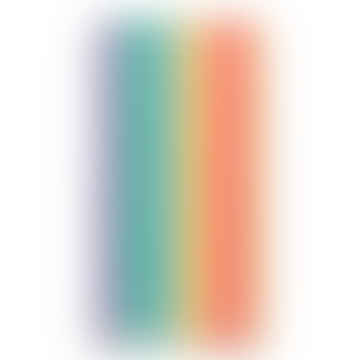 Velas de cena ecológica de arco iris en pastel mixto