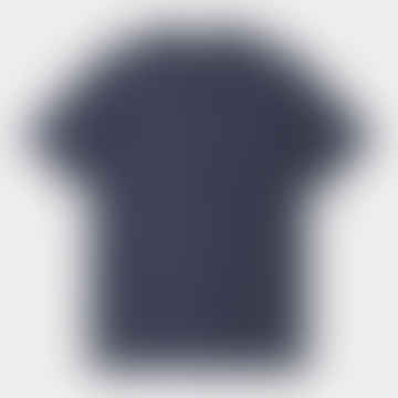T-Shirt Script Brodé Air Force Blue / White