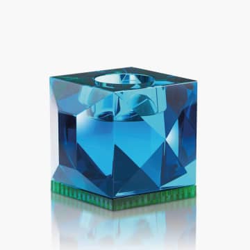 Ophelia Azure Cut Kristall T-Light Kerzenhalter