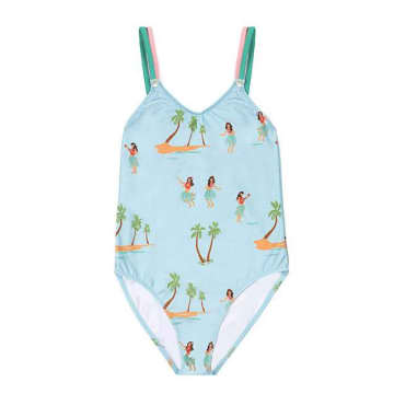 Pale Pink and Green Pacific Rainbow Lisa Swimsuit