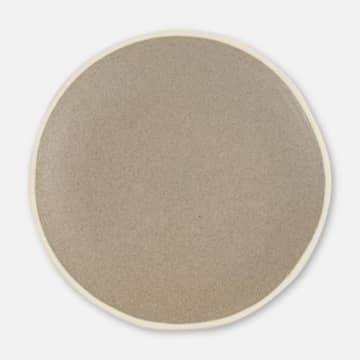 Keramikplatte mit weißem Rand schwarz groß