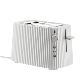 White Plisse Toaster UK Plug 