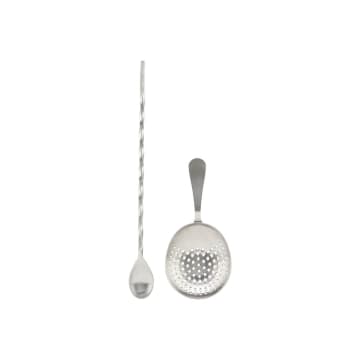 Cocktail Kit Twisted Mixing Spoon And Strainer