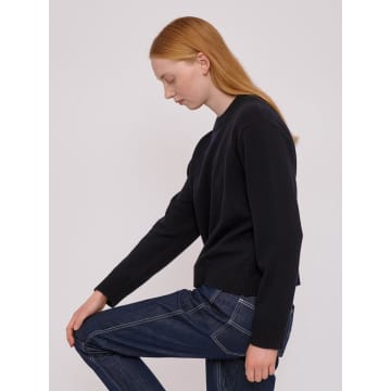 Navy Recycled Wool Boxy Knit