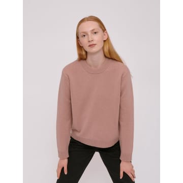 Dusty Rose Recycled Wool Boxy Knit