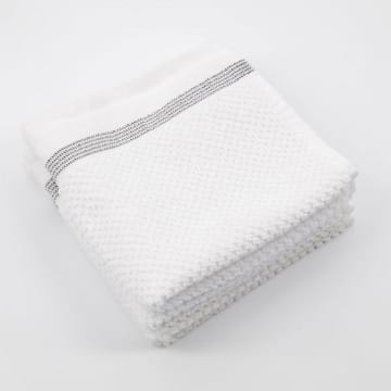 Set mit 3 quadratischen Handtüchern aus Bio-Baumwolle