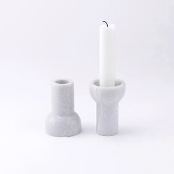 Kerzen- und Teelichthalter aus Marmor