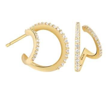 Illusion Crystal Hoops Gold