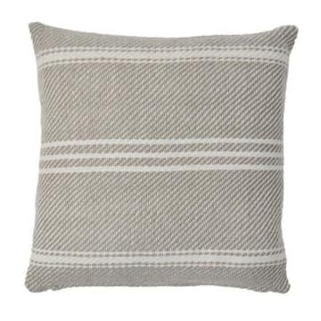 Oxford Stripe Cushion Chinchilla