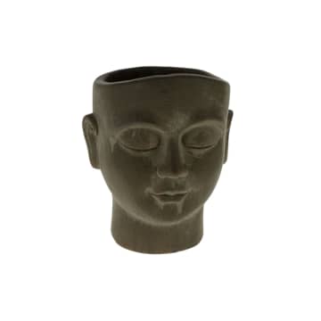 Visage Bronze Head Planter Medium