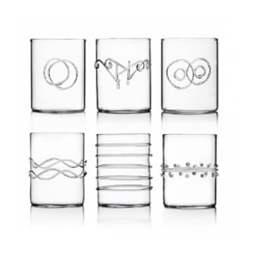 Gafas de agua surtidas de Deco - Borrar - Conjunto de 6