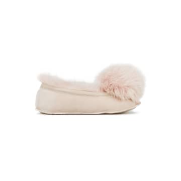 Shearling/Sheepskin Ballet Slippers Pink