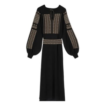 Aw 21 Knitted Dress Elvire Black Print